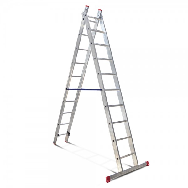 2 SECTION ALUMINUM INDUSTRIAL LADDER - A TYPE-Test