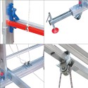 2 SECTION ALUMINUM TELESCOPIC SCAFFOLDING WITH ROPE SYSTEM 