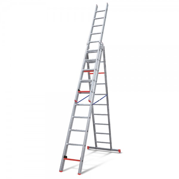 3 SECTION ALUMINUM INDUSTRIAL LADDER - A TYPE