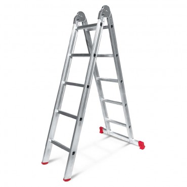 ALUMINUM DOUBLE SIDE LADDER WITH HINGE