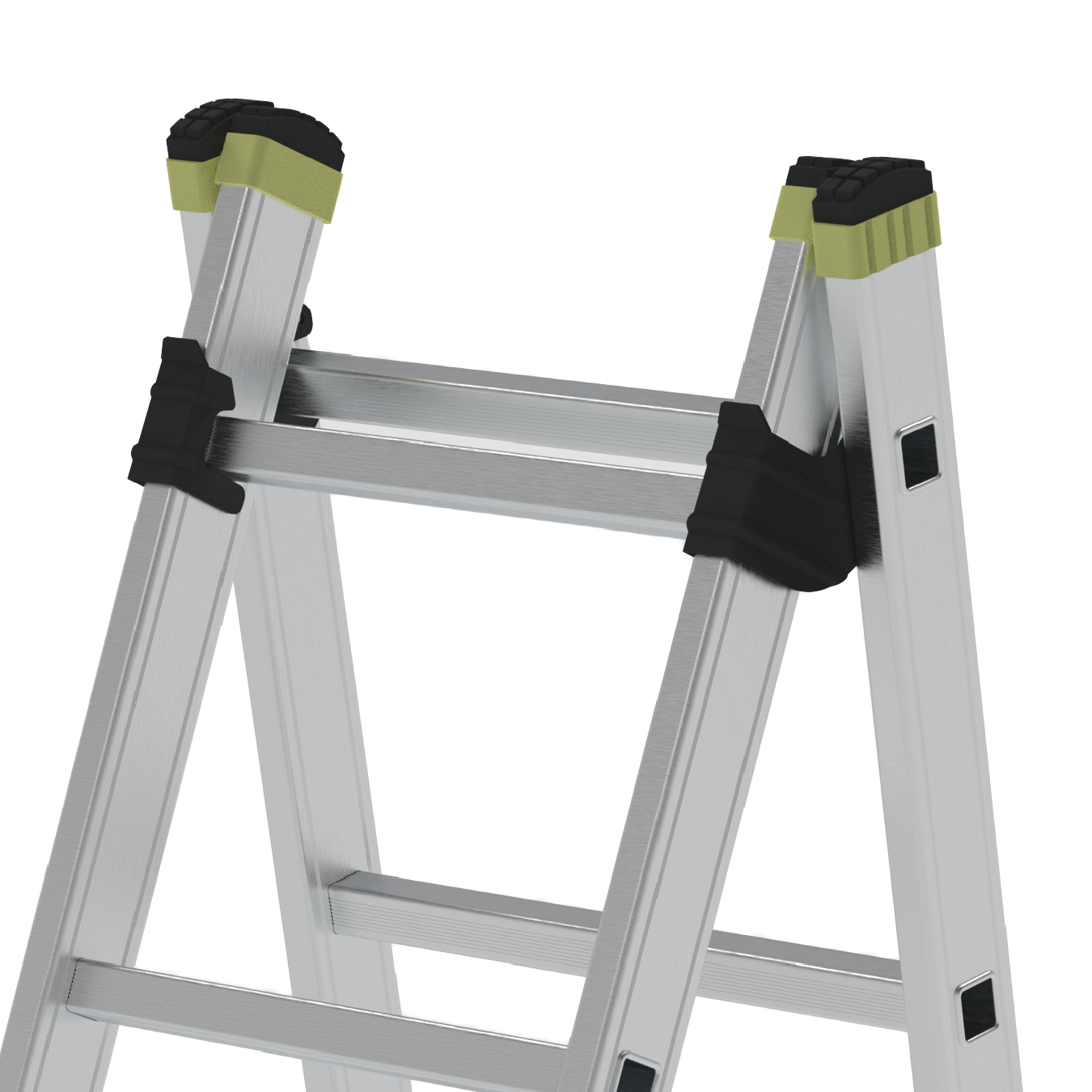 2 SECTION ALUMINUM INDUSTRIAL LADDER - A TYPE gallery image 2