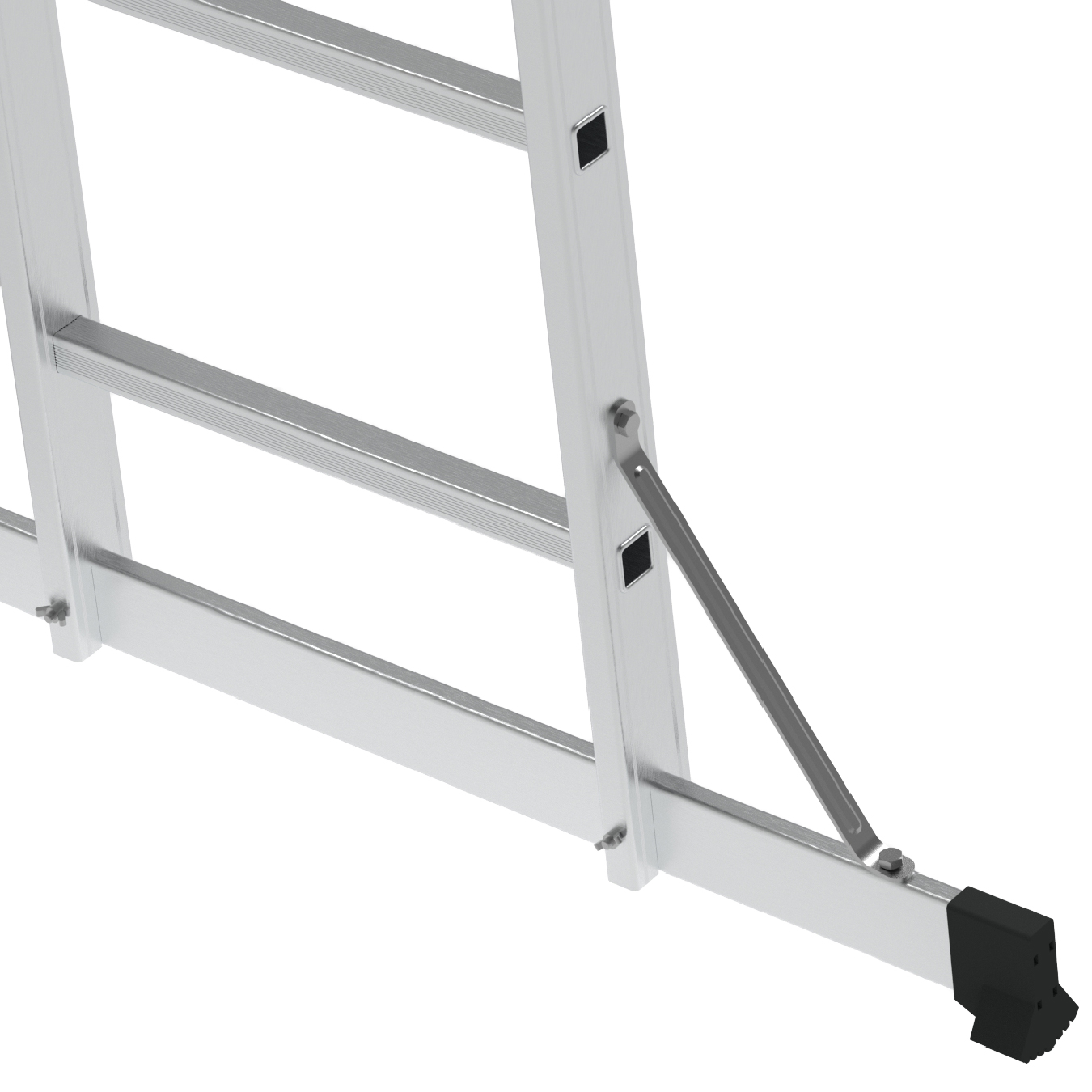 2 SECTION ALUMINUM INDUSTRIAL LADDER - A TYPE gallery image 5