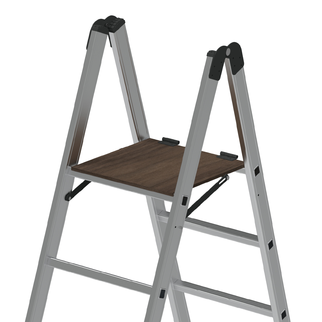 ALUMINUM A TYPE LADDER WITH PLATFORM gallery image 2