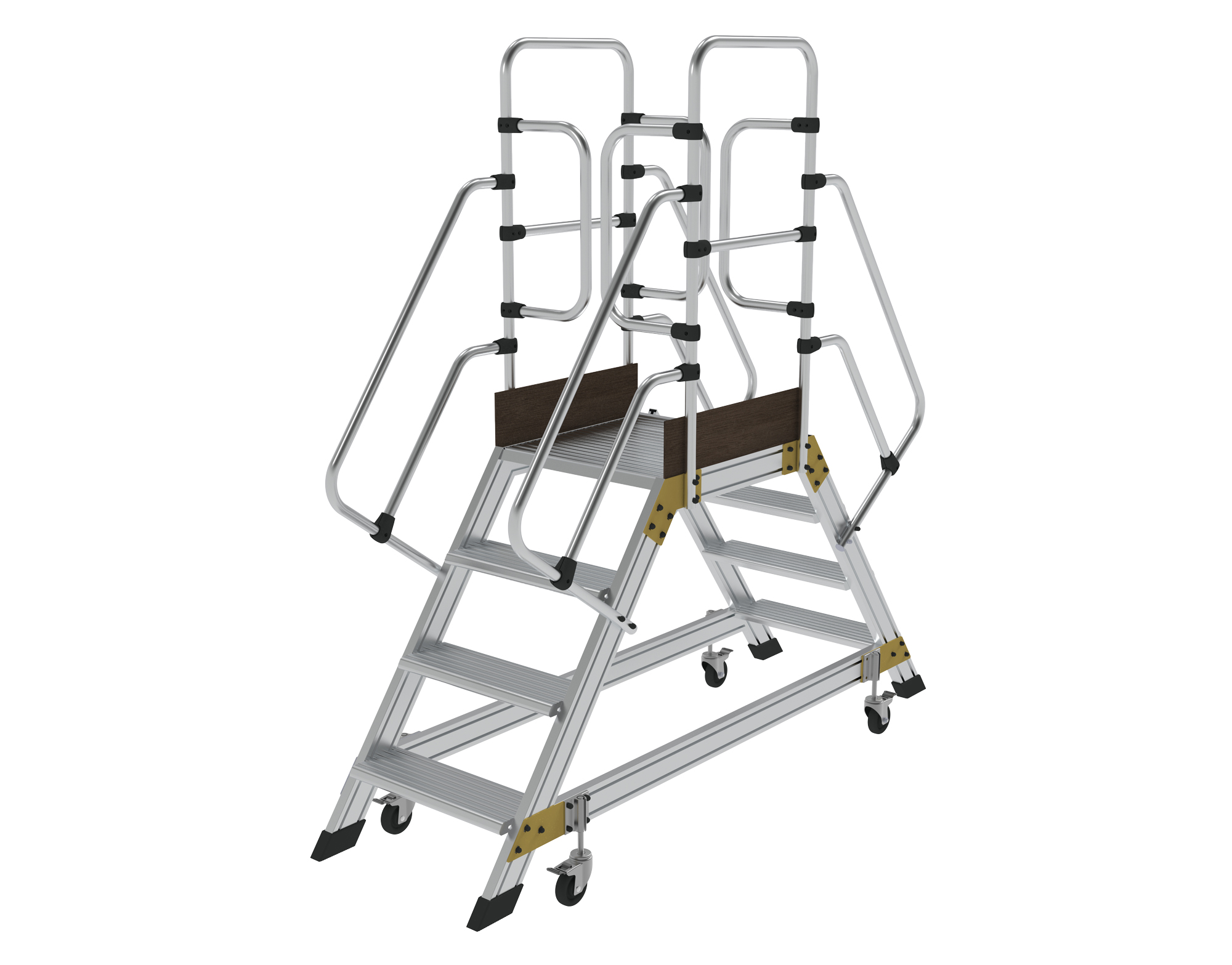 ALUMINIUM DOUBLE SIDE PLATFORM - WITH SPRING WHEELS