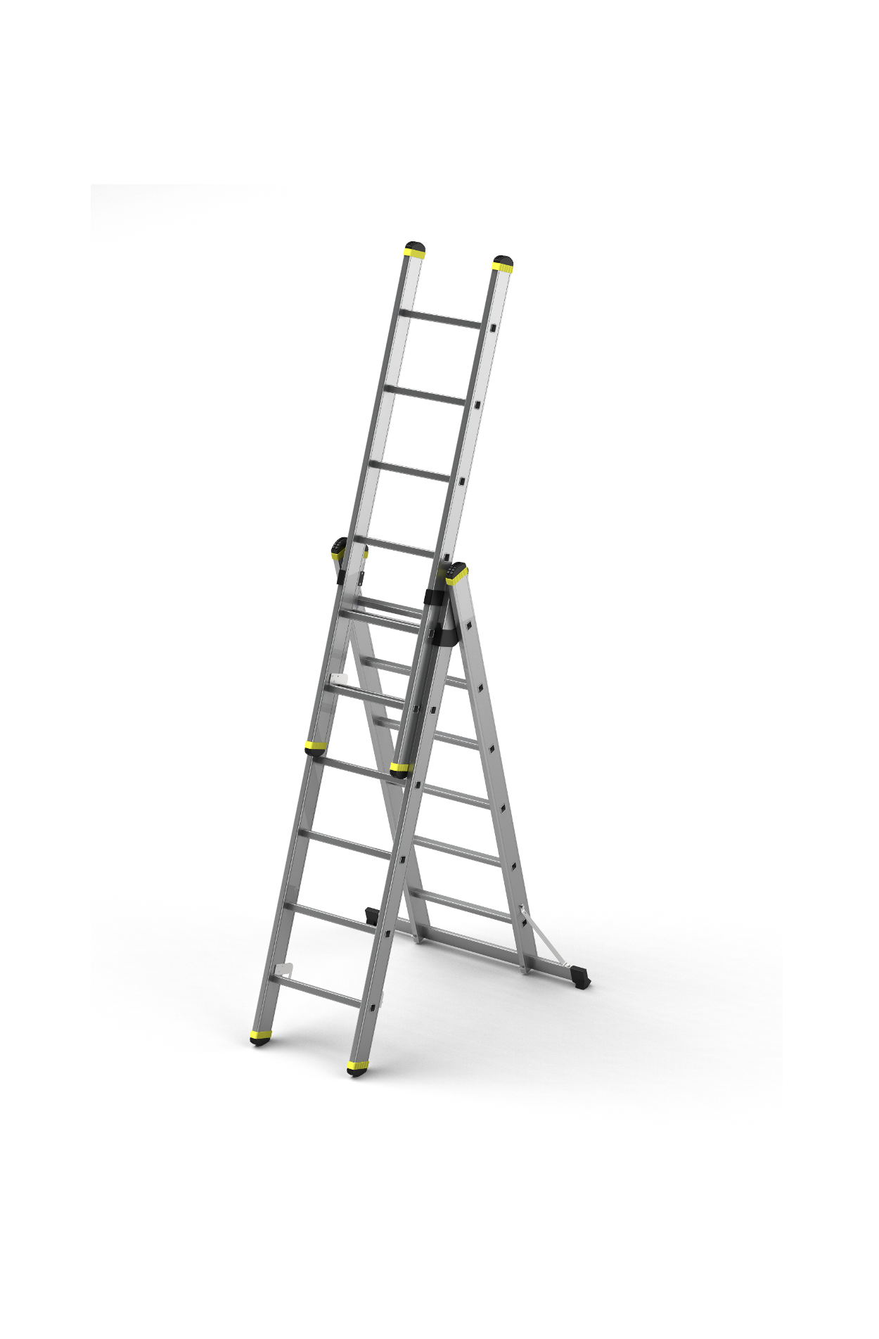 3 SECTION ALUMINIUM INDUSTRIAL LADDER - A TYPE - PRO